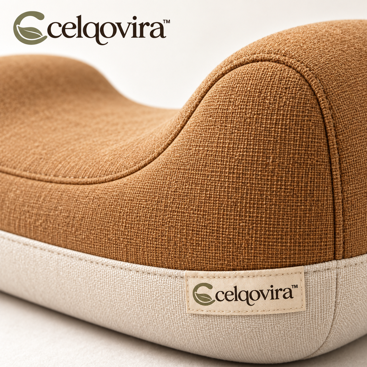 Celqovira™ SaddleCurve Lap Pillow — seam and fabric detail