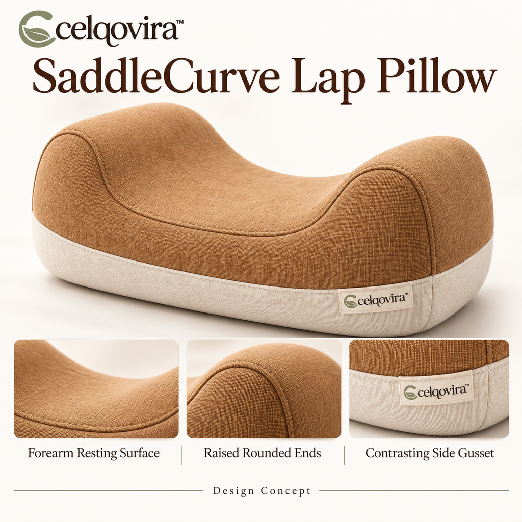 Celqovira™ SaddleCurve Lap Pillow — design overview