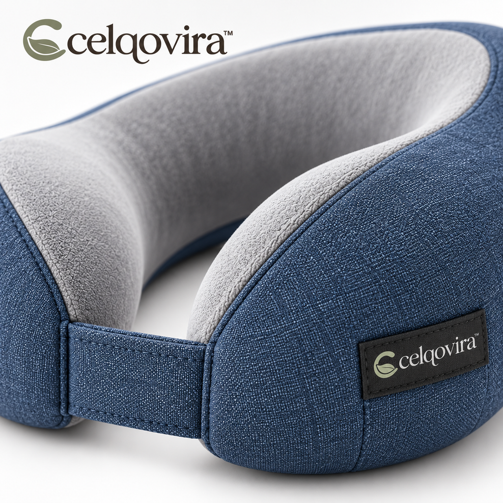 Celqovira™ CoveWrap Travel Pillow — seam and fabric detail