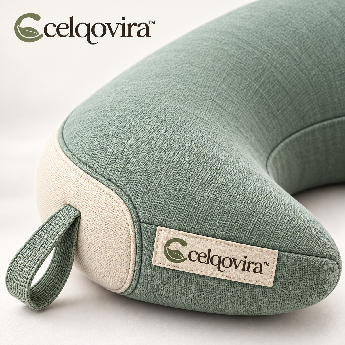 Celqovira™ WindowArc Rest Pillow — seam and fabric detail