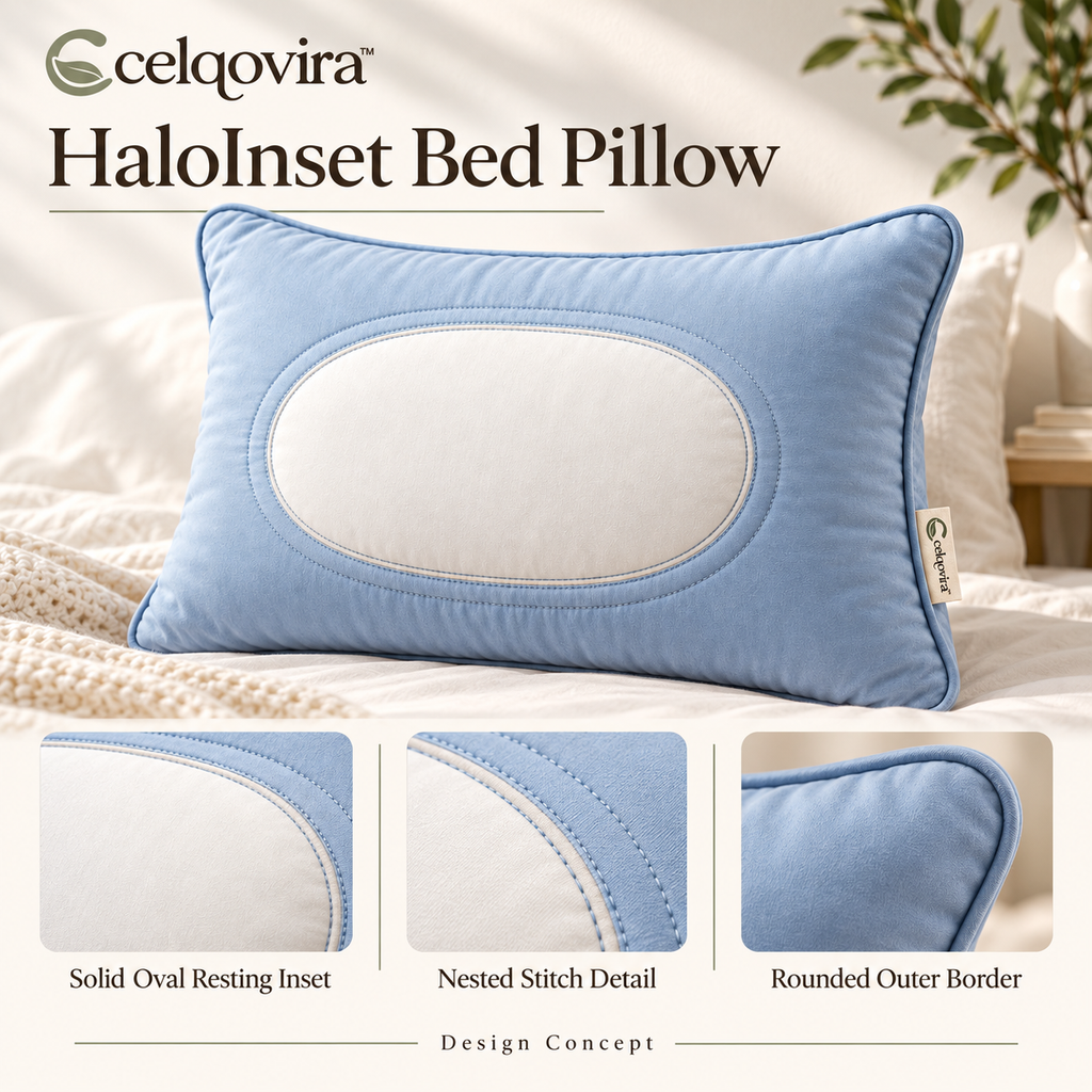 Celqovira™ HaloInset Bed Pillow — design overview