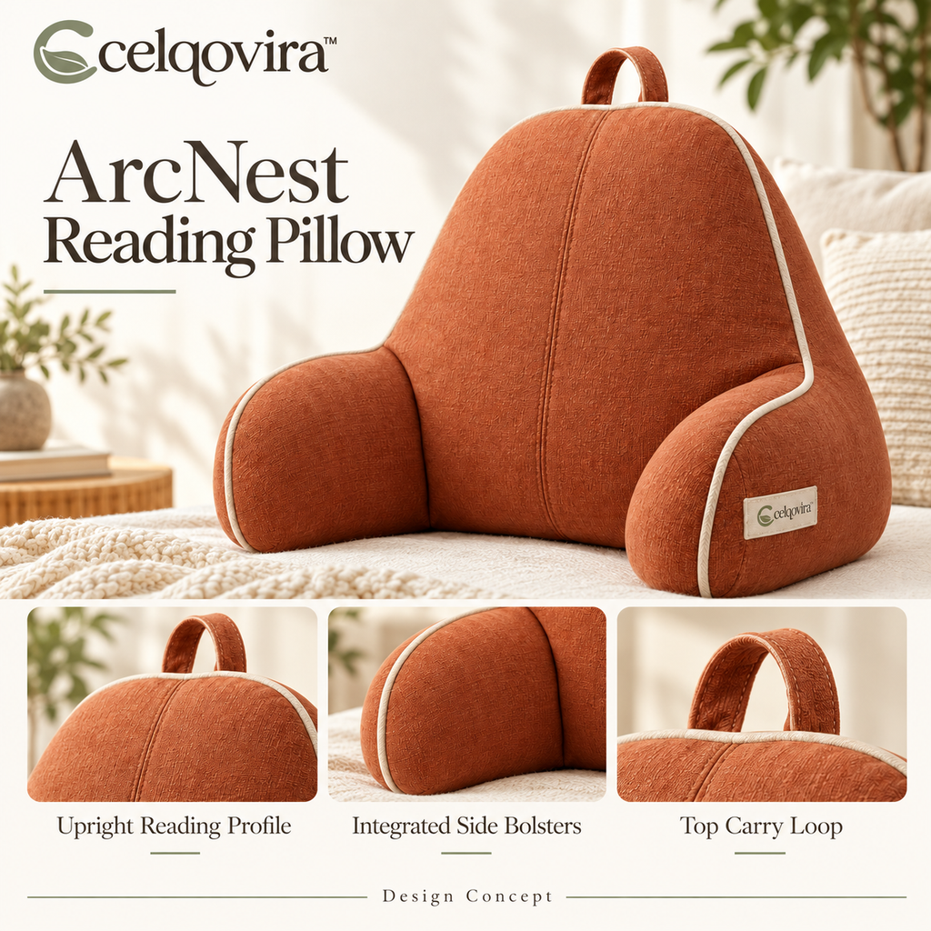 Celqovira™ ArcNest Reading Pillow — design overview