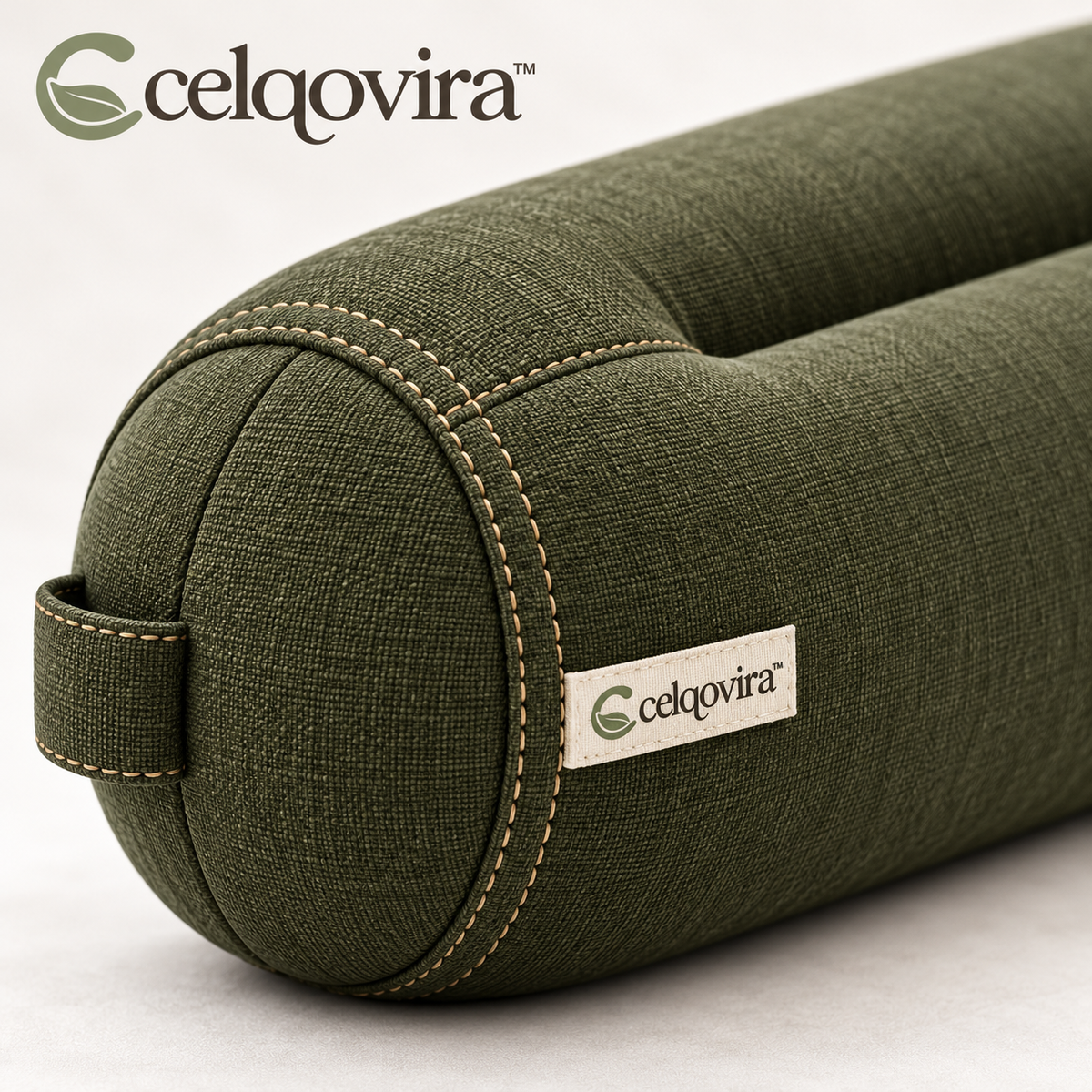 Celqovira™ LoopRest Bolster Pillow — seam and fabric detail